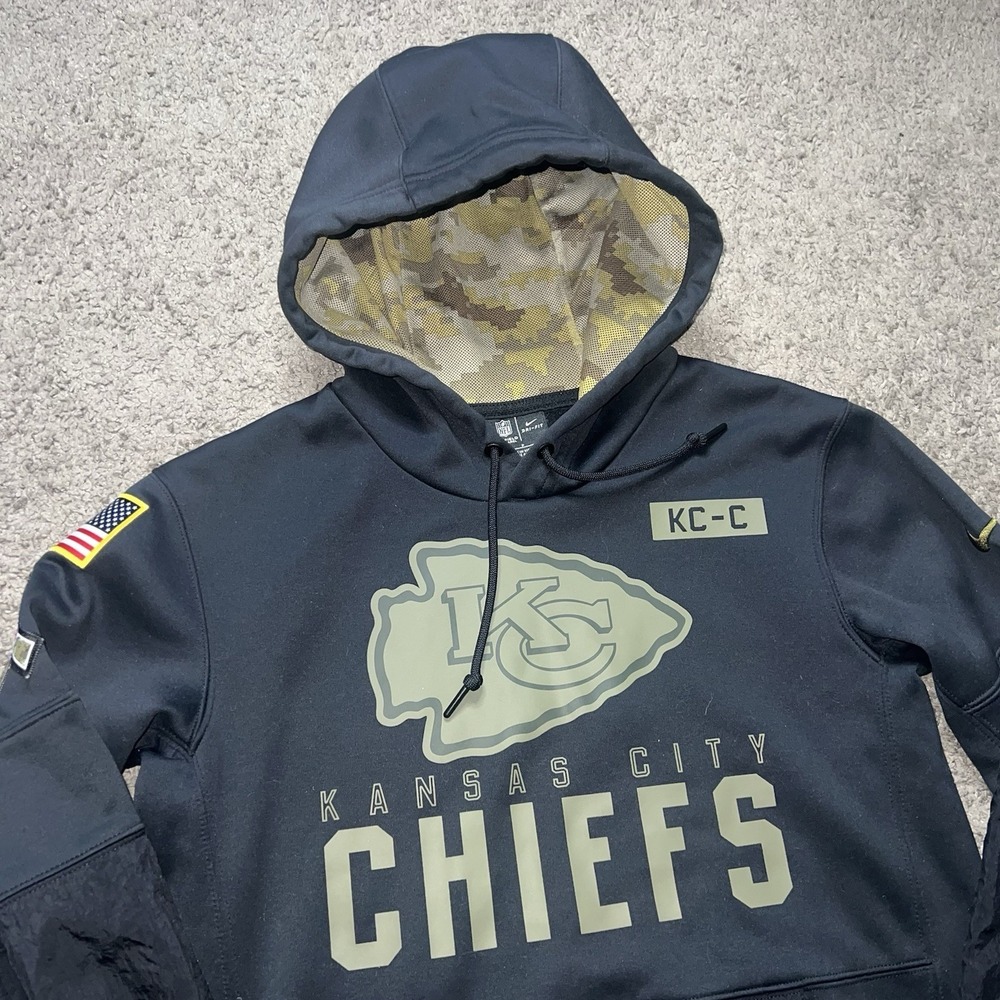 Nike Kansas City Chiefs Salute to Service Dri-Fit Hoodie Green Size S NFL
